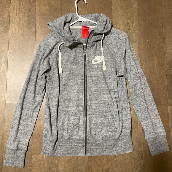 Nike Grey Zip Up Hoodie - Picture 1 of 6